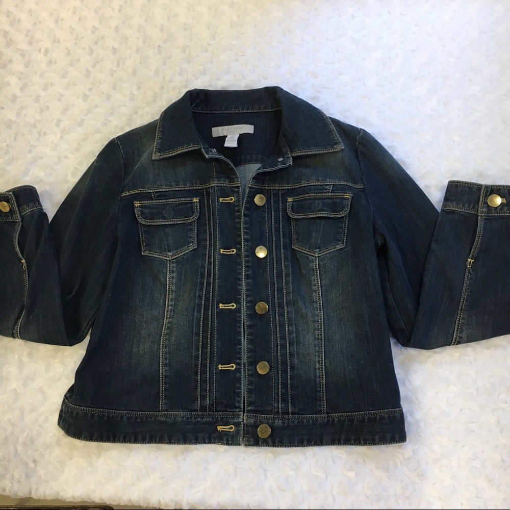 Chicos platinum denim jacket - Picture 2 of 4